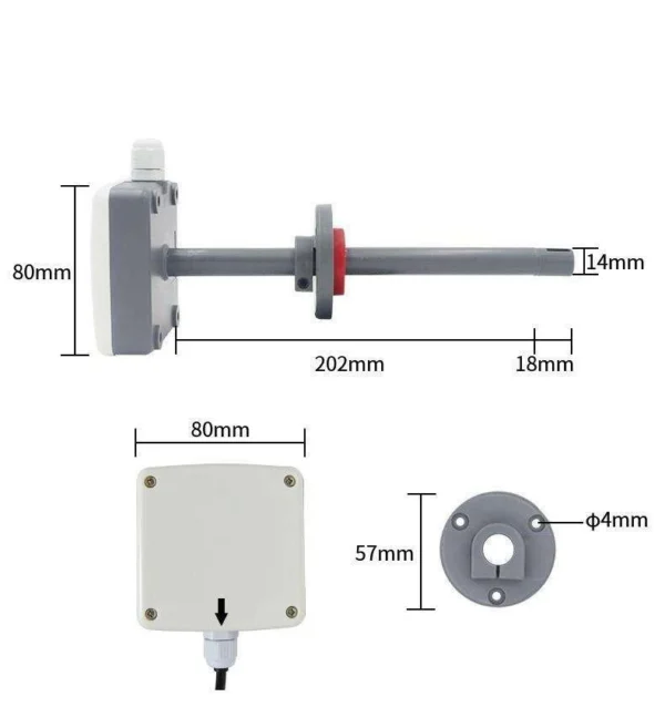HVAC Pipe Wind Speed Sensor