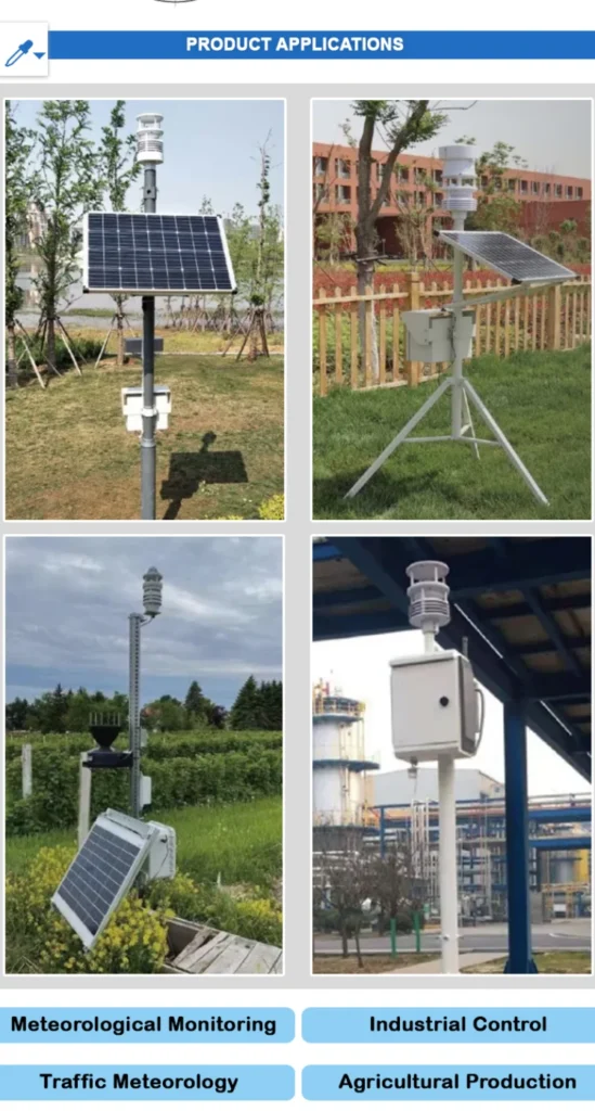 ultrasonic weather station Applications