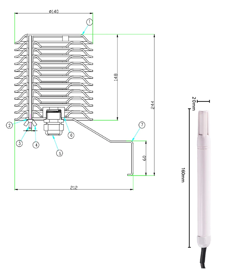 Temperature, humidity and pressure sensor