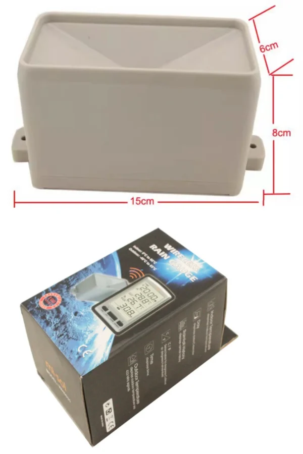 Wireless indoor and outdoor thermometer and rain gauge