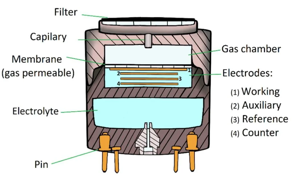 Using electrochemical sensors in gas detection.