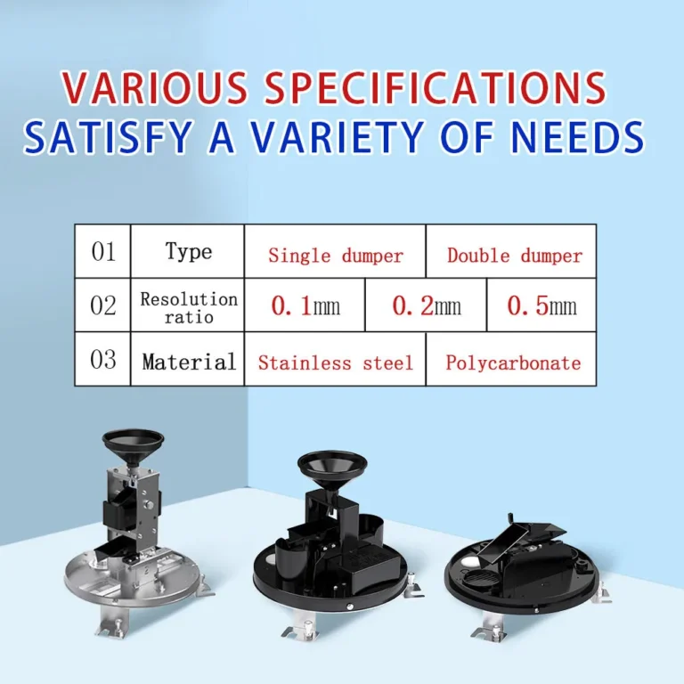 Variations between 0.2mm, 0.1mm, and 0.5mm tipping bucket rain gauges.
